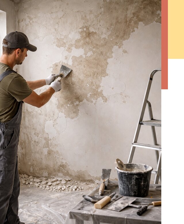 Снятие старой шпаклевки в Энгельс от 1972 руб. — быстро и недорого | ОТДЕЛОЧНИК-Энг