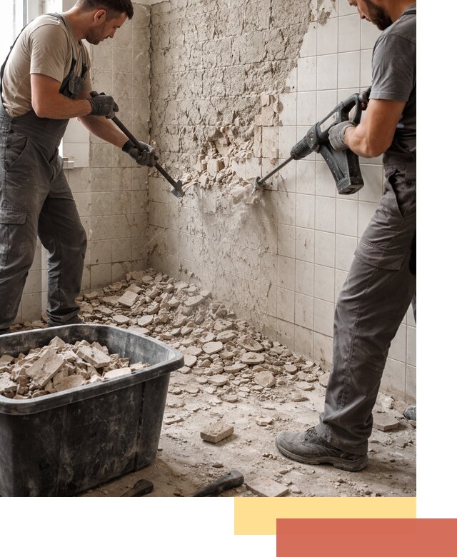 Демонтаж плитки со стен в Энгельс быстро и аккуратно