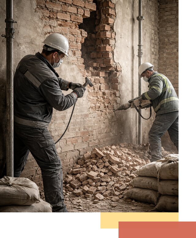 Демонтаж кирпичных стен в Энгельс быстро и безопасно