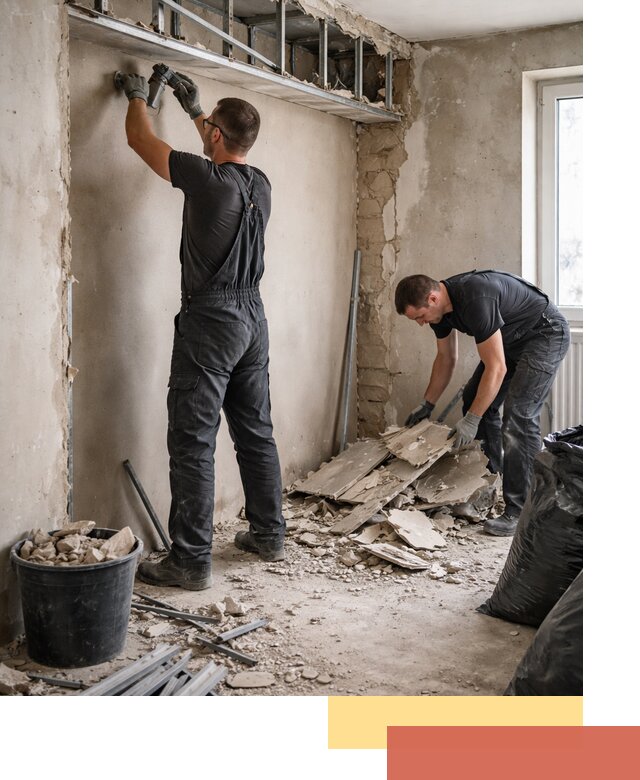 Демонтаж короба из гипсокартона в Энгельс быстро и аккуратно