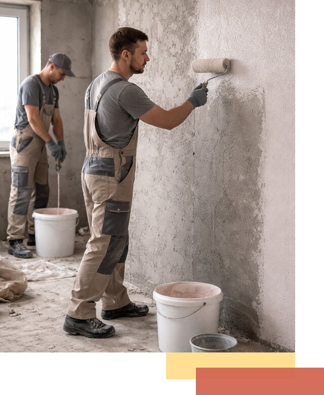 Нанесение бетоноконтакта на стены в Энгельс для последующей отделки