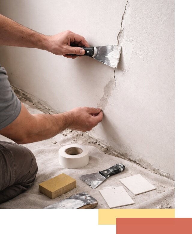 Заделка трещин и сколов в стенах и потолках в Энгельс