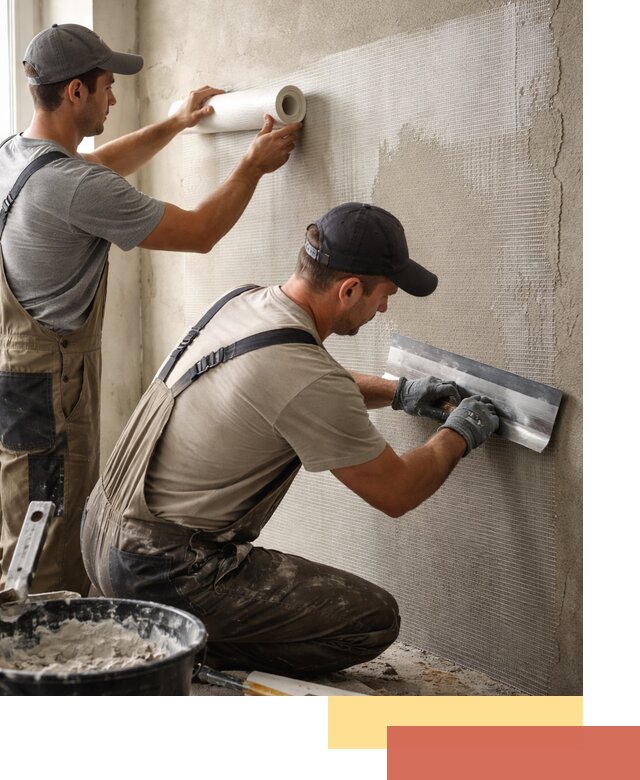 Армирование стен стеклосеткой в Энгельс для прочной отделки