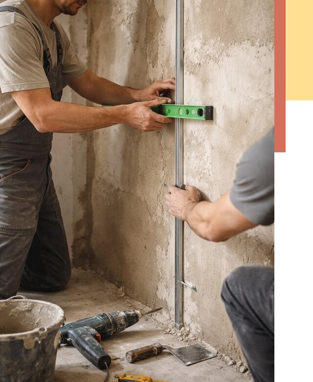 Установка штукатурных маяков в Энгельс от 7461 руб. — быстро и недорого | ОТДЕЛОЧНИК-Энг