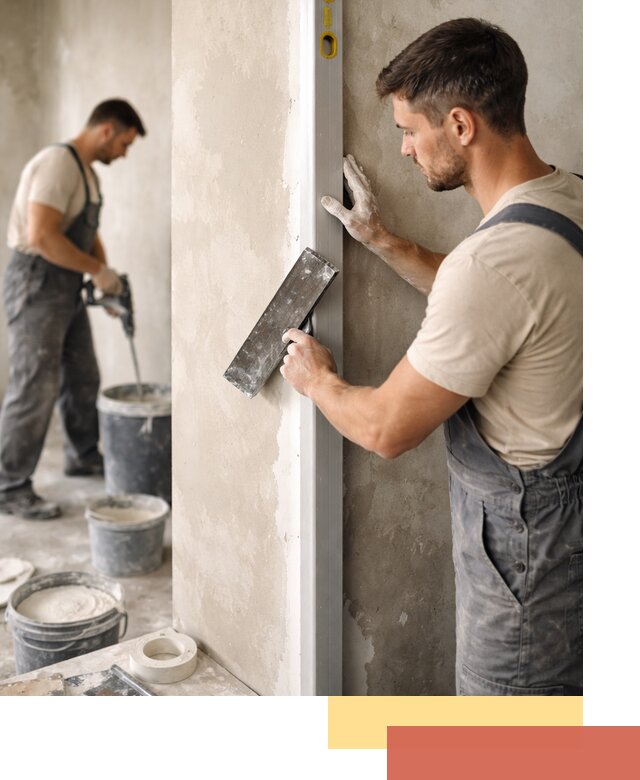 Выведение углов стен в Энгельс: монтаж и оштукатуривание