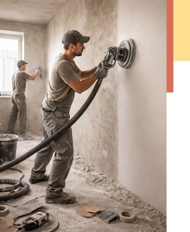 Шлифовка стен в Энгельс от 1279 руб/м2 — быстро и недорого | ОТДЕЛОЧНИК-Энг