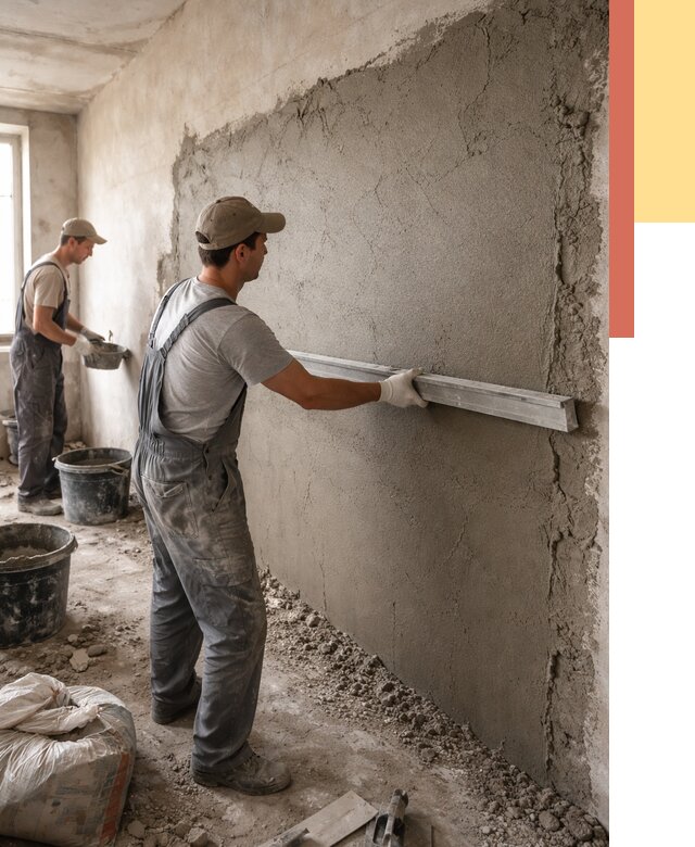 Цементная штукатурка стен в Энгельс от 4797 руб/м2 — быстро и недорого | ОТДЕЛОЧНИК-Энг