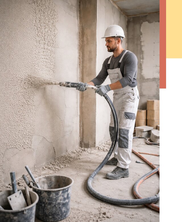 Машинная штукатурка стен в Энгельс под ключ от 6928 руб./м2 | ОТДЕЛОЧНИК-Энг