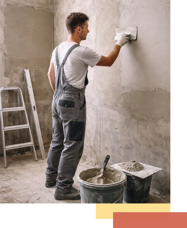 Штукатурка стен в ванной под ключ в Энгельс