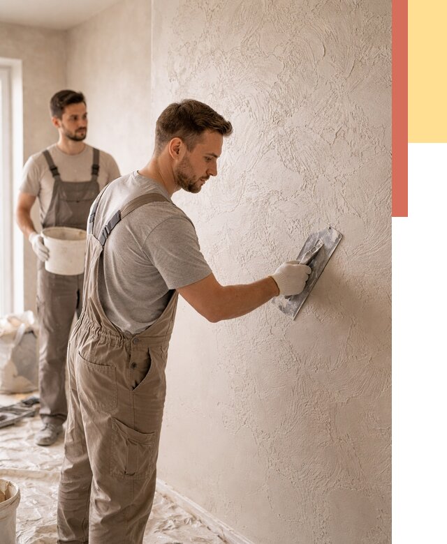 Фактурная штукатурка стен в Энгельс от 4477 руб./м² — заказать под ключ | ОТДЕЛОЧНИК-Энг