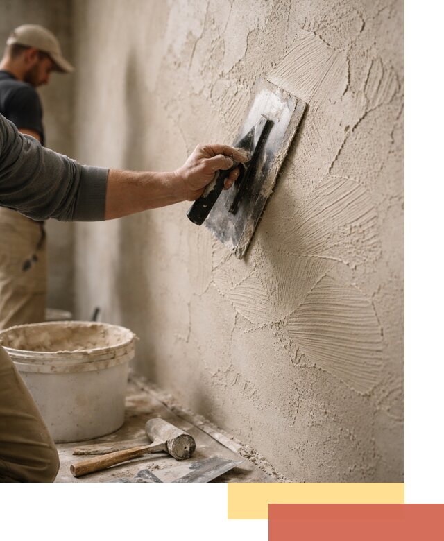 Фактурная штукатурка стен в Энгельс — монтаж, отделка, реставрация