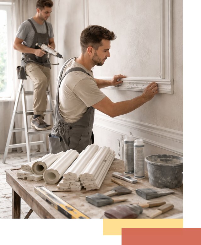 Монтаж лепнины на стены в Энгельс профессионально и качественно