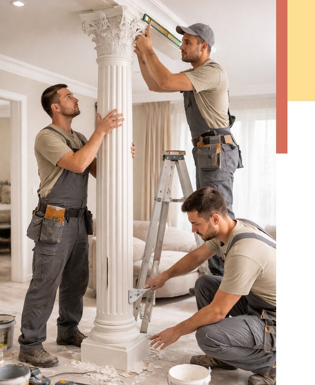 Установка декоративных колонн в Энгельс от 12791 руб. под ключ | ОТДЕЛОЧНИК-Энг