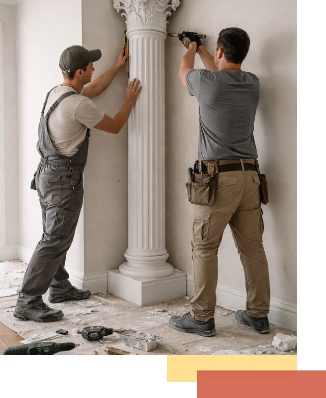 Установка декоративных колонн в Энгельс под ключ