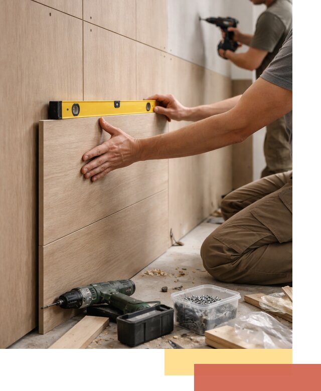 Профессиональный монтаж МДФ панелей на стены в Энгельс