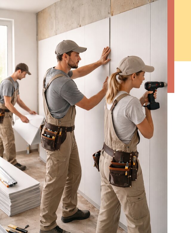 Монтаж ПВХ панелей на стены в Энгельс от 480 руб/м2 — быстро и недорого | ОТДЕЛОЧНИК-Энг