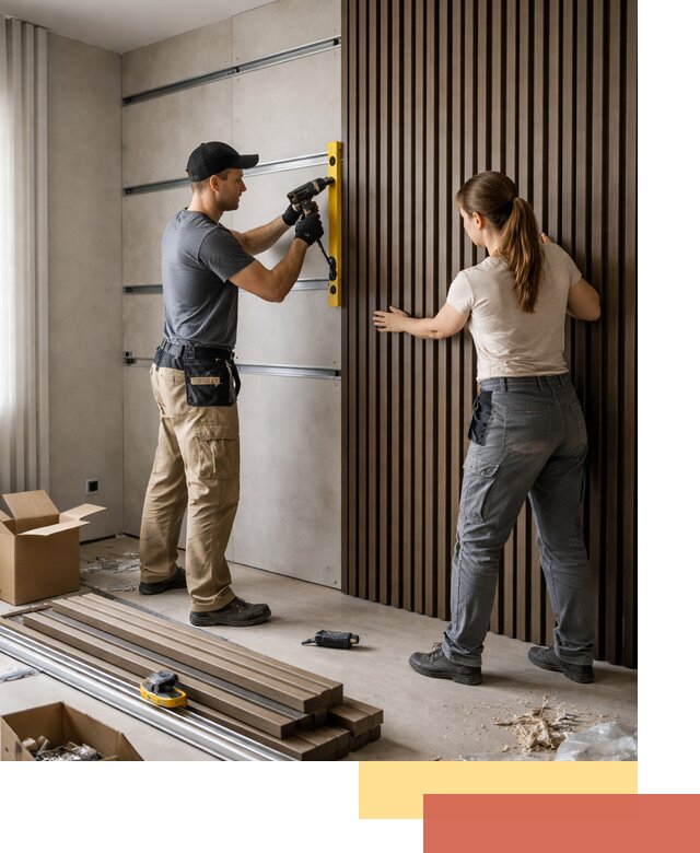 Монтаж реечных панелей на стены в Энгельс