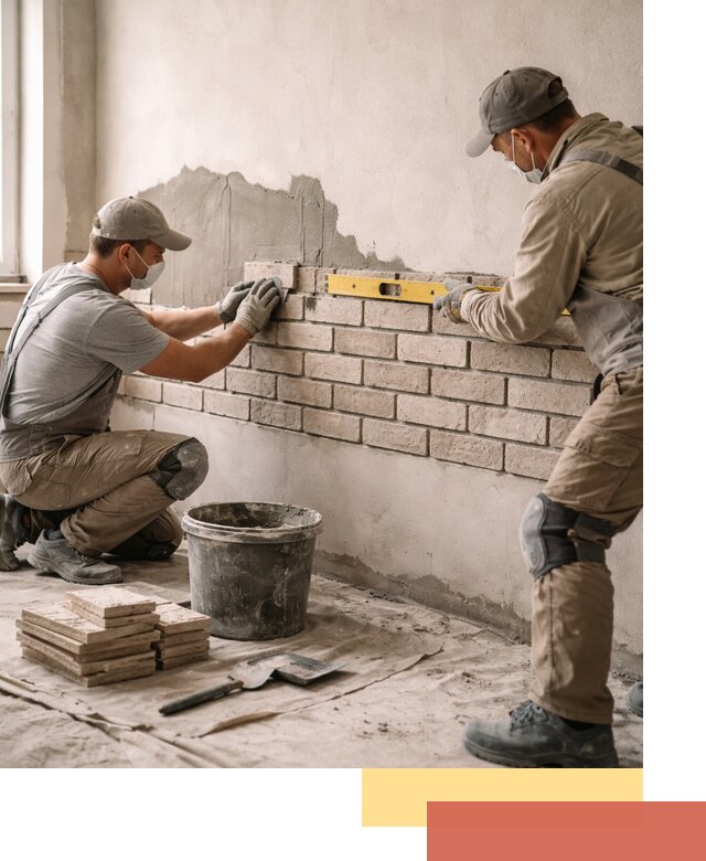 Монтаж декоративного кирпича профессионально в Энгельс