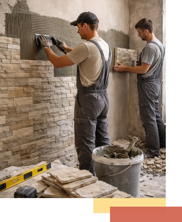 Монтаж искусственного камня в Энгельс — облицовка стен и фасадов