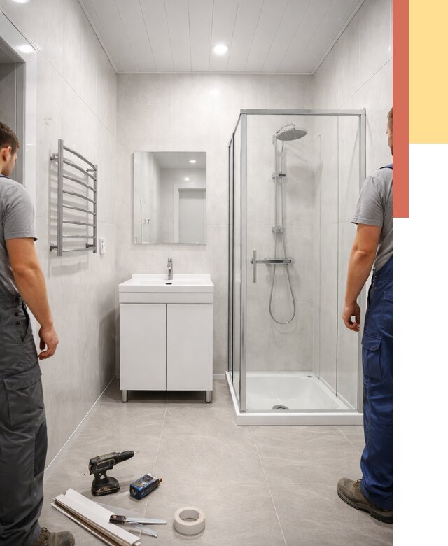 Отделка ванной комнаты панелями ПВХ в Энгельс от 4797 руб. за м2 | ОТДЕЛОЧНИК-Энг