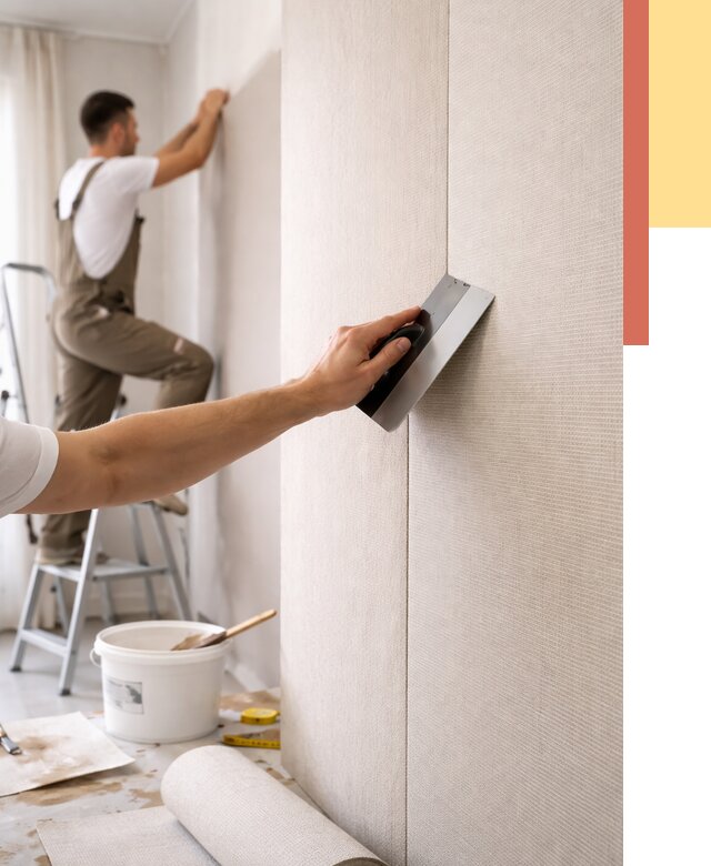 Поклейка текстильных обоев в Энгельс от 4797 руб. под ключ | ОТДЕЛОЧНИК-Энг