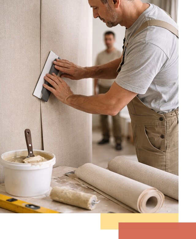 Поклейка текстильных обоев в Энгельс профессионально и аккуратно