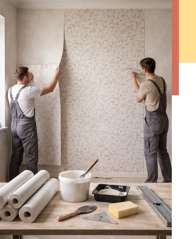 Поклейка обоев с подбором рисунка в Энгельс от 3731 руб. | ОТДЕЛОЧНИК-Энг - быстро и недорого