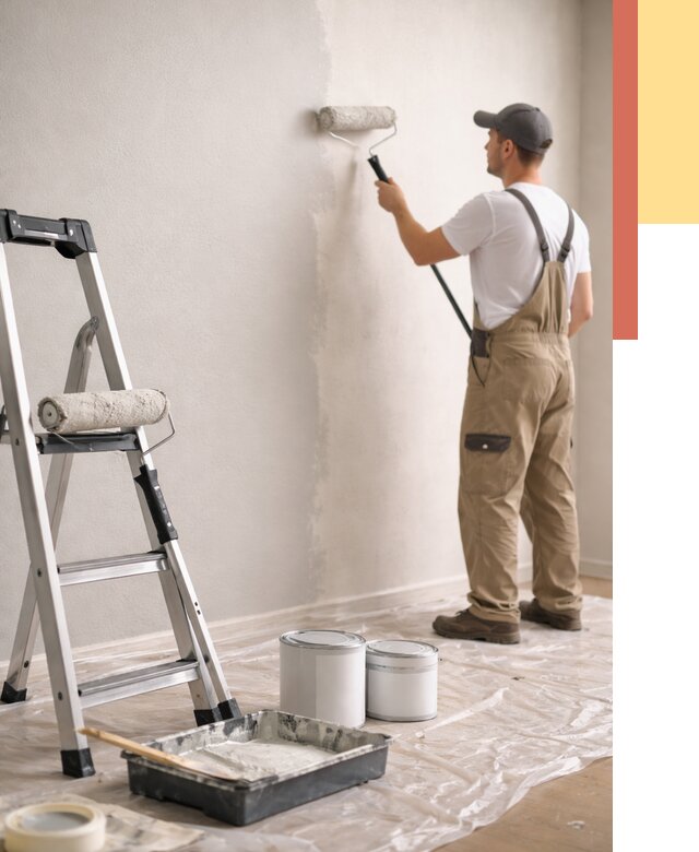 Покраска стен латексной краской в Энгельс от 4797 руб. за м2 | ОТДЕЛОЧНИК-Энг