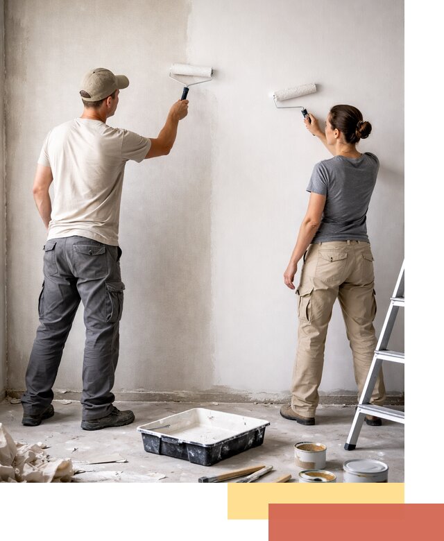 Окраска стен по стеклохолсту в Энгельс качественно и долговечно