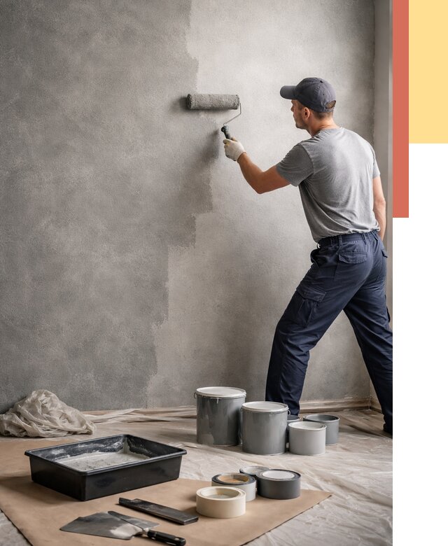 Покраска стен под бетон в Энгельс от 693 руб. за м2 — быстро и недорого | ОТДЕЛОЧНИК-Энг