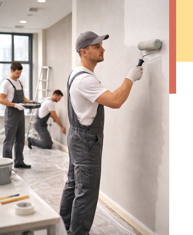 Покраска стен в офисе в Энгельс от 9060 руб. — быстро и недорого | ОТДЕЛОЧНИК-Энг