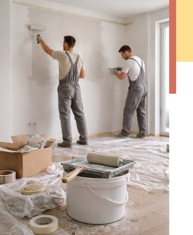 Покраска стен в квартире в Энгельс от 2665 руб/м2 — быстро и недорого | ОТДЕЛОЧНИК-Энг