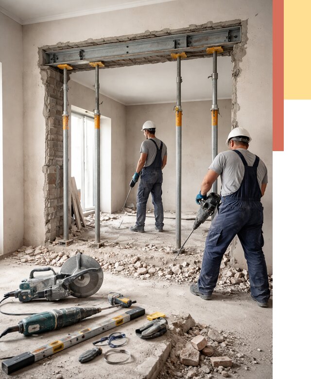 Прорезка проема в стене в Энгельс от 4797 руб. — быстро и недорого | ОТДЕЛОЧНИК-Энг