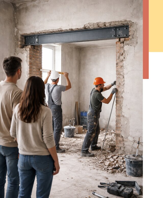 Усиление проема в стене в Энгельс от 10126 руб. — усиление дверного проема металлоконструкцией | ОТДЕЛОЧНИК-Энг