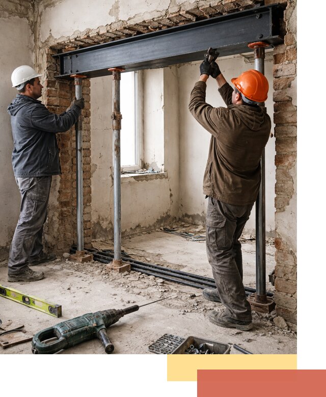 Усиление проема в стене в Энгельс для расширения и безопасности