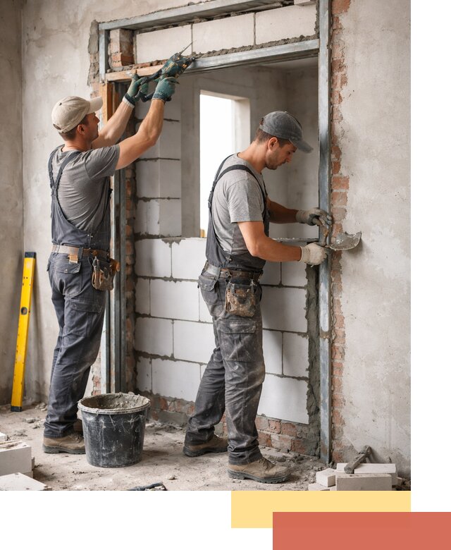 Закладка дверного проема под ключ в Энгельс: демонтаж, монтаж, отделка