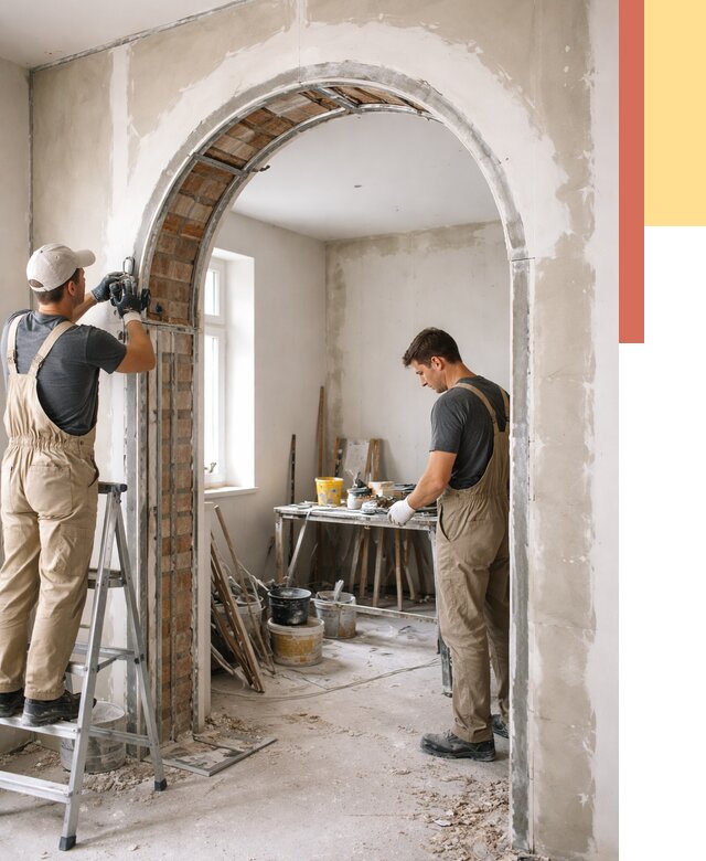 Устройство арочного проема в Энгельс от 10126 руб. под ключ — быстро и недорого | ОТДЕЛОЧНИК-Энг