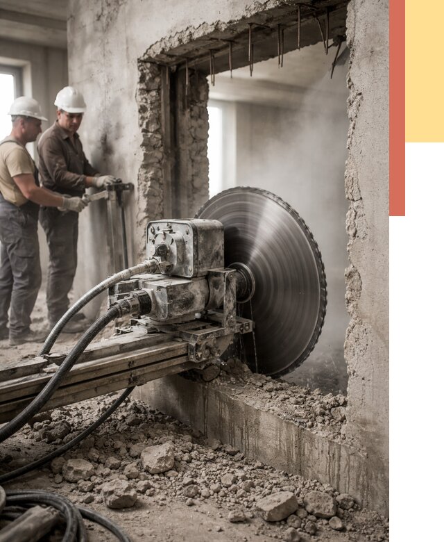 Алмазная резка проемов в Энгельс от 4797 руб. быстро и недорого | ОТДЕЛОЧНИК-Энг