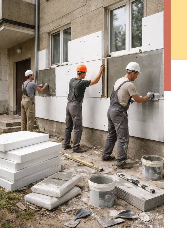 Утепление стен пенопластом в Энгельс от 1865 руб. — недорого и под ключ | ОТДЕЛОЧНИК-Энг