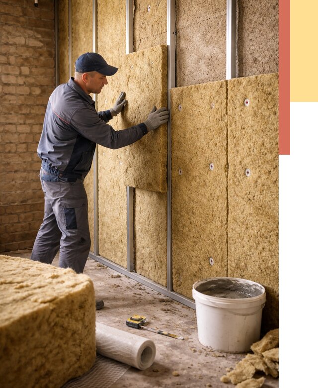 Утепление стен минватой в Энгельс от 1439 руб./м2 — недорого и быстро | ОТДЕЛОЧНИК-Энг