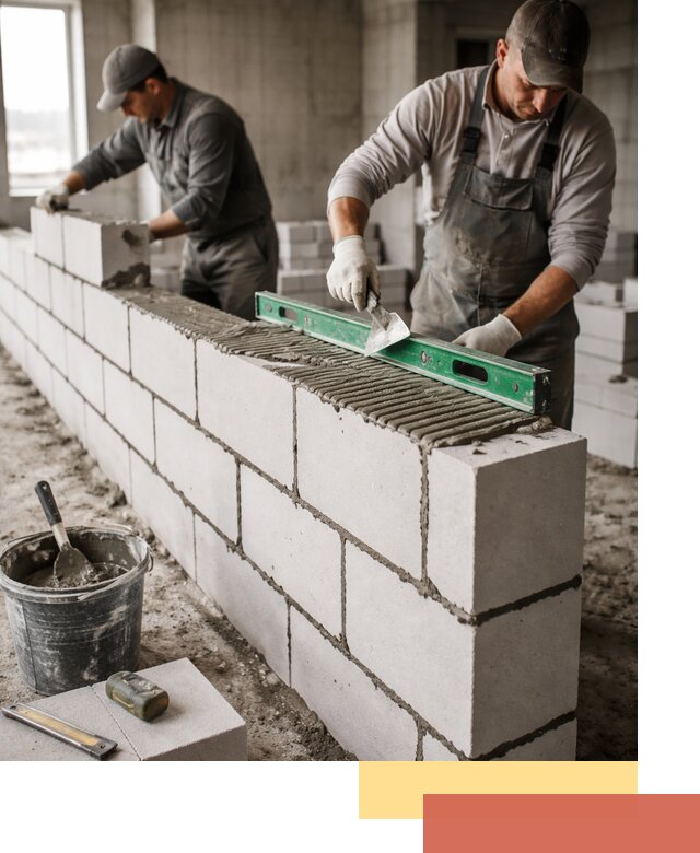 Кладка перегородок из газобетона в Энгельс быстро и качественно