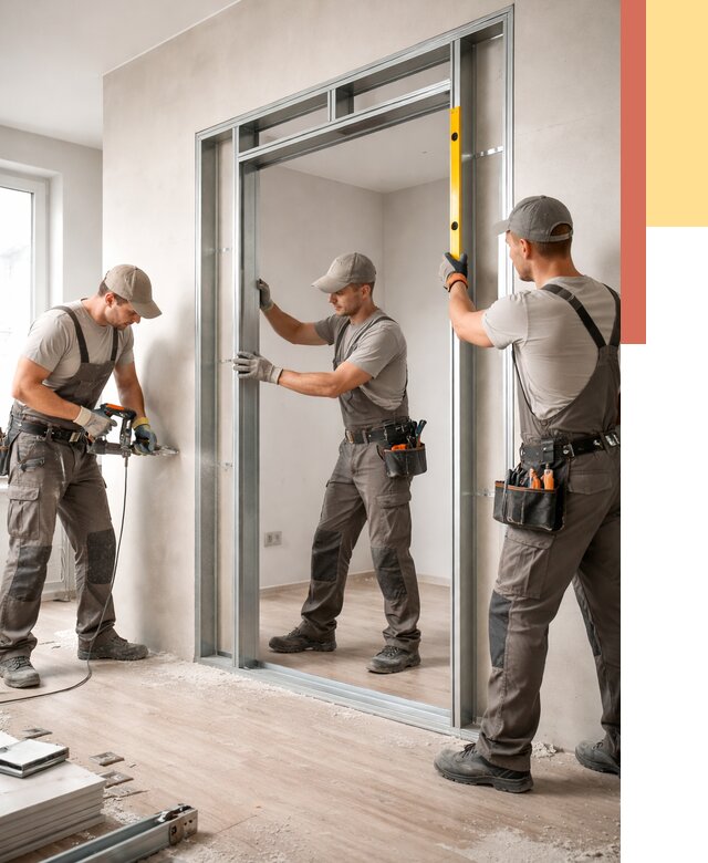 Устройство дверного проема в перегородке в Энгельс от 4797 руб. под ключ | ОТДЕЛОЧНИК-Энг