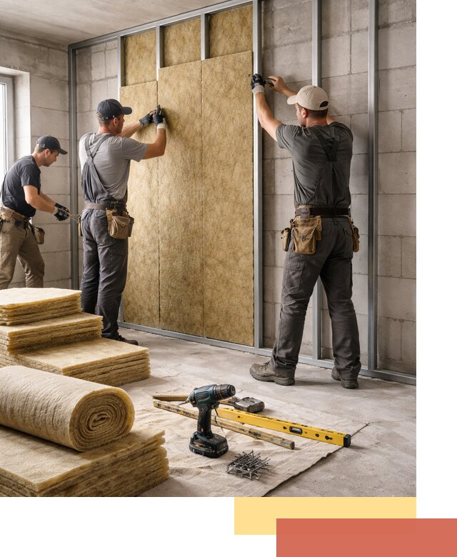 Шумоизоляция перегородок из блоков в Энгельс — монтаж и защита шумоизоляцией