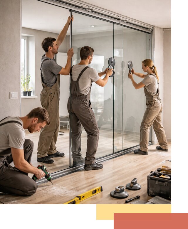 Изготовление стеклянных перегородок на заказ в Энгельс