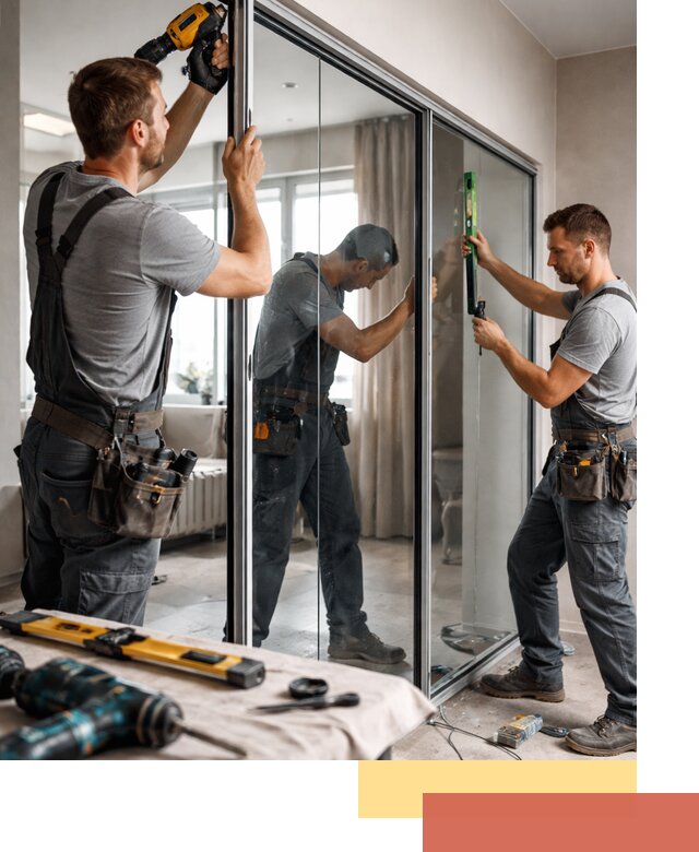 Каркасные стеклянные перегородки под ключ в Энгельс