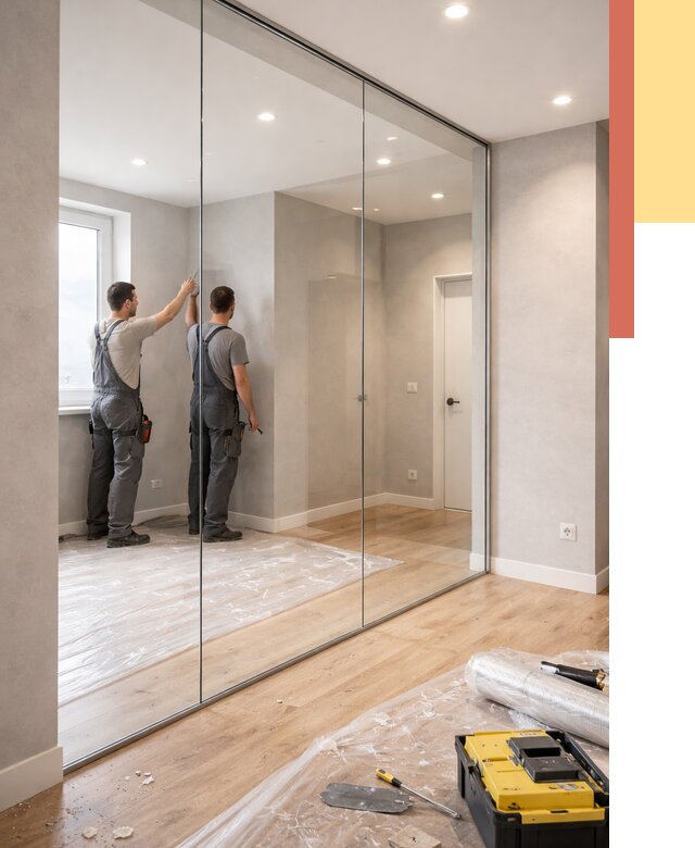 Безрамные стеклянные перегородки в Энгельс — монтаж от 10126 руб. | ОТДЕЛОЧНИК-Энг