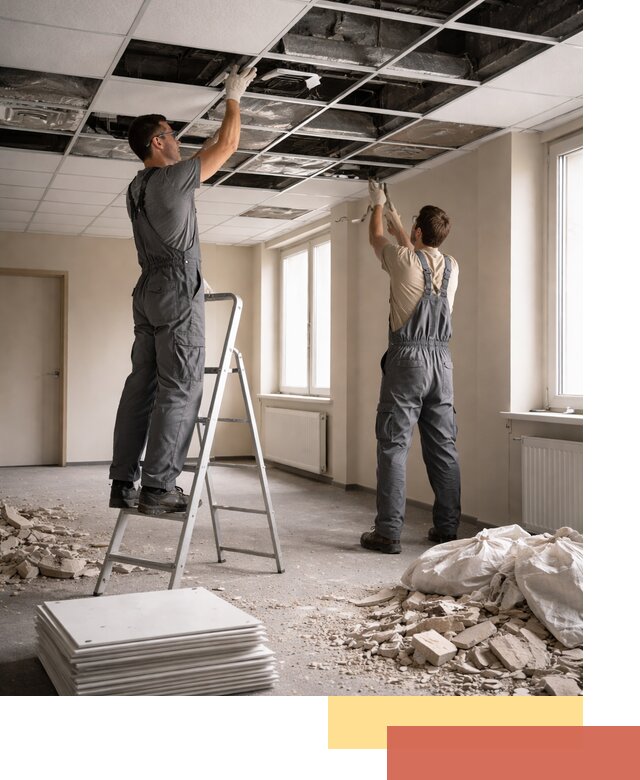 Демонтаж потолков Армстронг профессионально в Энгельс