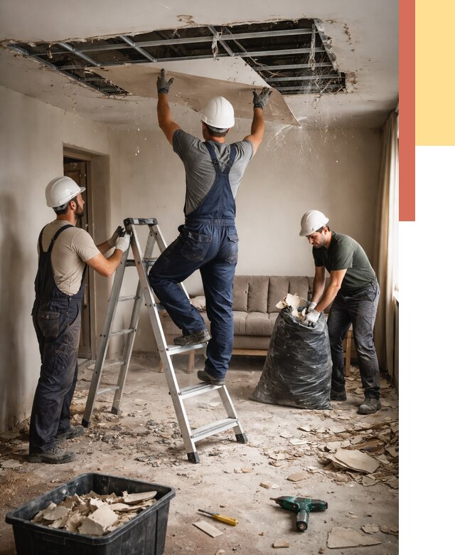 Демонтаж гипсокартонного потолка в Энгельс от 448 руб. за м2 — ОТДЕЛОЧНИК-Энг