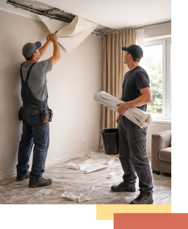 Демонтаж натяжного потолка в Энгельс быстро и аккуратно