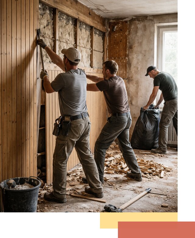 Демонтаж вагонки и вывоз материалов в Энгельс